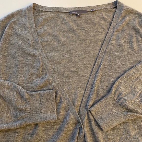 Vince 100% cashmere Ruched Button Front Cardigan Size Medium - Picture 7 of 15